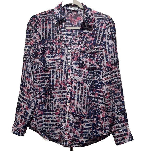 Express Portofino Shirt Women’s Small – Long Sleeve Button-Down Blouse - Picture 1 of 9